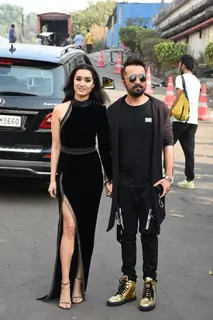 Shraddha Kapoor and Abhishek Kapoor at a shoot in Filmcity