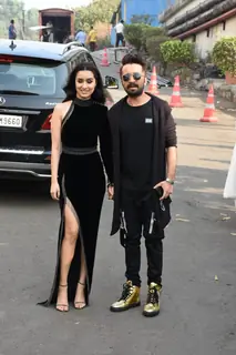 Shraddha Kapoor and Abhishek Kapoor at a shoot in Filmcity
