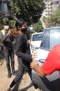 Rhea Chakraborty snapped leaving gym