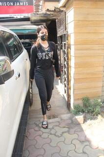 Rhea Chakraborty snapped leaving gym