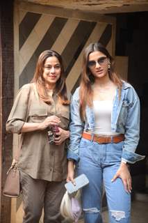 Saiee Manjrekar with her mom at gym in Juhu