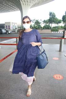 Dia Mirza snapped departing after her wedding!