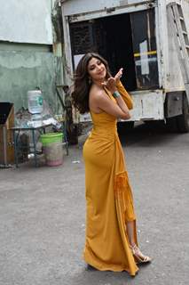 Shilpa Shetty Kundra snapped behind the sets of Super Dancer Chapter 4