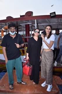 Ananya Panday, Charmi Kaur, Puri Jagannath spotted at Versova Jetty