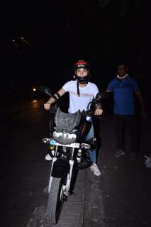 Radhika Madan spotted riding a bike in Juhu