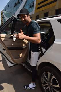 Vicky Kaushal snapped at gym in Andheri