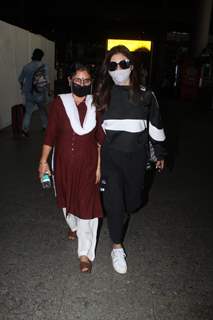 Mouni Roy and her mother spotted at airport