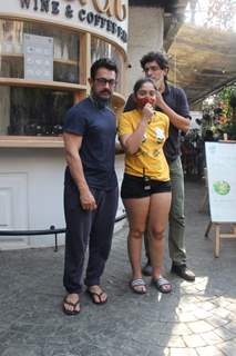 Aamir Khan and daughter Ira Khan snapped at Bandra