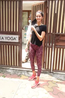 Ananya Pandey snapped at Yoga classes in Bandra