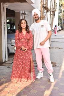 Neha Kakkar with husband Rohanpreet Singh snapped in Juhu...