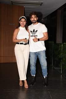 Gurmeet Choudhary and Debina Choudhary at the special screening of 'The Wife'