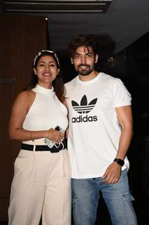 Gurmeet Choudhary and Debina Choudhary at the special screening of 'The Wife'