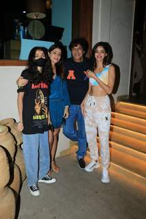 Ananya Panday with family at Bastian Worli