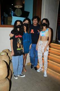 Ananya Panday with family at Bastian Worli