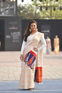 Lara Dutta at Lakme Fashion Week 2021