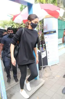 Deepika Padukone snapped after a shoot in Bandra