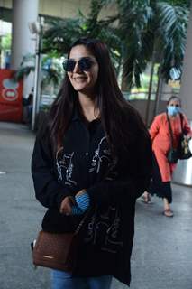 Sapna Choudhary snapped at airport