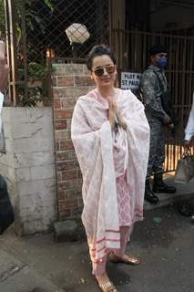 Kangana Ranaut snapped at a dubbing studio