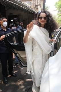 Kangana Ranaut snapped at dubbing studio