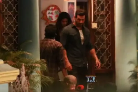 John Abraham and Disha Patani spotted at the sets of Ek Villain 2 in Bandra