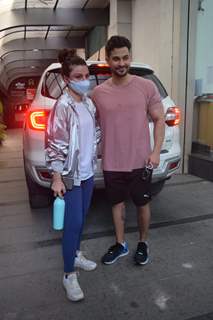 Soha Ali Khan and Kunal Khemu spotted at gym in Khar