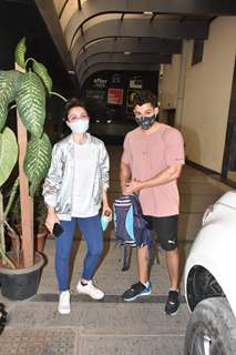 Soha Ali Khan and Kunal Khemu spotted at gym in Khar