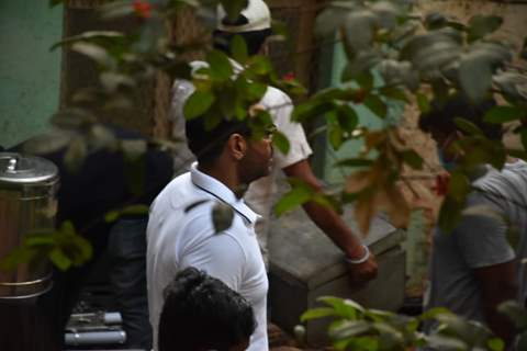 Ajay Devgn snapped at a shoot location in Bandra