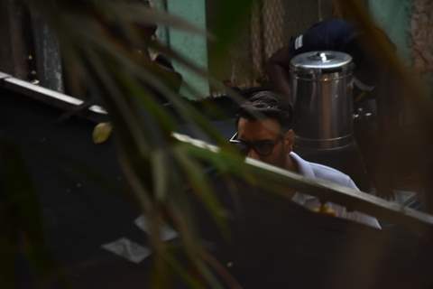 Ajay Devgn snapped at a shoot location in Bandra