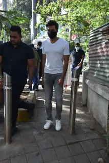 Riteish Deshmukh snapped at a shoot in Bandra