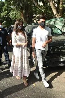 Riteish and Geneila Deshmukh snapped at a shoot in Bandra