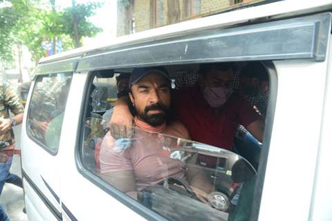 Ajaz Khan escorted to the court by NCB officers