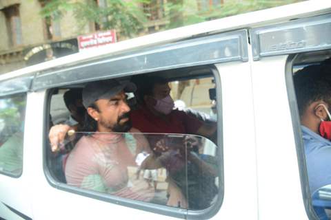 Ajaz Khan escorted to the court by NCB officers