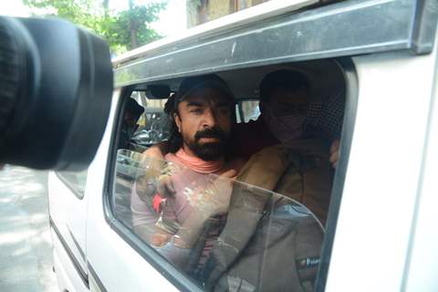 Ajaz Khan escorted to the court by NCB officers