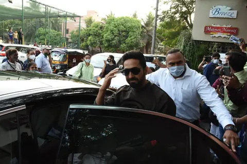 Ayushmann Khurrana at sets of Arbaaz Khan's talk show Pinch