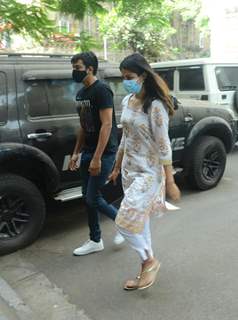 Rhea Chakraborty and brother Showik snapped at NCB office