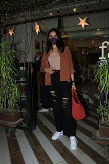 Rakul Preet Singh snapped at a cafe in Bandra