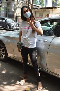 Krystle D'Souza snapped at a clinic in Andheri