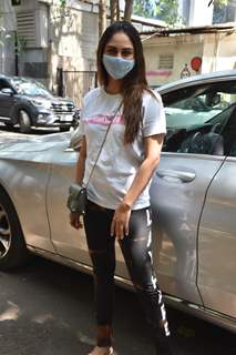 Krystle D'Souza snapped at a clinic in Andheri