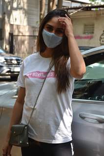 Krystle D'Souza snapped at a clinic in Andheri