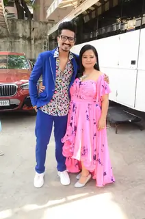 Haarsh Limbachiyaa and Bharati Singh snapped at Filmistan Studios...