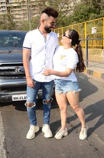 Jay Bhanushali and Mahhi Vij snapped at Versova, Andheri