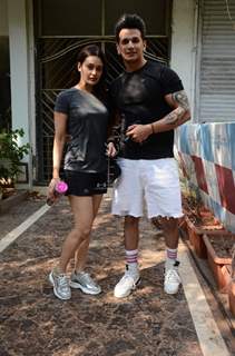 Yuvika Chaudhary and Prince Narula snapped in Versova, Andheri