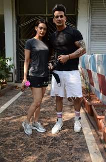 Yuvika Chaudhary and Prince Narula snapped in Versova, Andheri