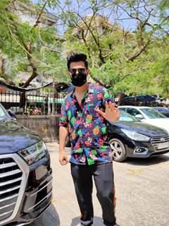 Rahul Vaidya spotted in Andheri