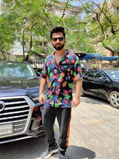 Rahul Vaidya spotted in Andheri