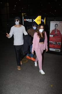 Varun Dhawan and Natasha Dalal return to Mumbai from their work trip!