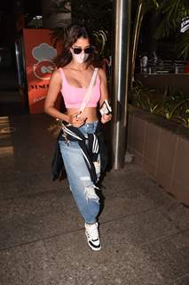 Disha Patani spotted at Mumbai airport, returning from Maldives vacation