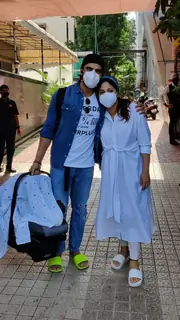 Mohit Malik and Addite Malik spotted with newborn baby in Santacruz