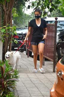 Malaika Arora steps out for a walk with her dogs!