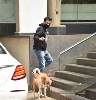 Sanjay Kapoor snapped with son Jahaan Kapoor at Juhu